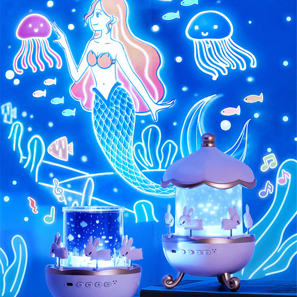 Lampe Projecteur de Nuit LED pour Enfants – Rotation 360° USB Rechargeable avec 12 Films, Cadeau Parfait pour Anniversaire & Noël