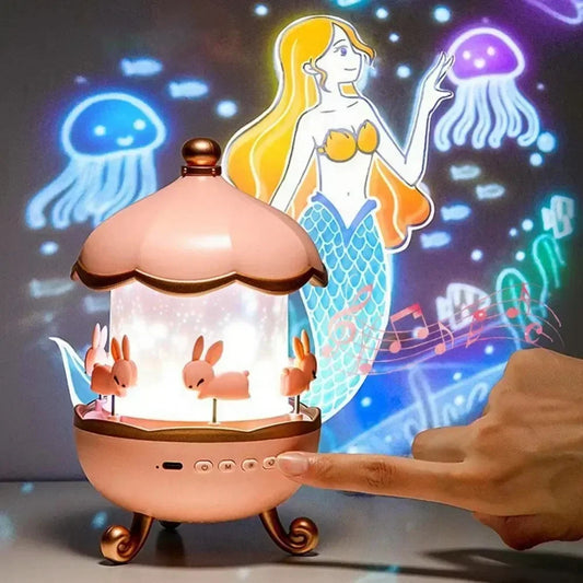 Lampe Projecteur de Nuit LED pour Enfants – Rotation 360° USB Rechargeable avec 12 Films, Cadeau Parfait pour Anniversaire & Noël